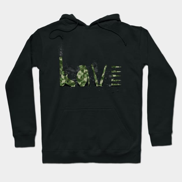 Love and War - Army Hoodie by doomthreads